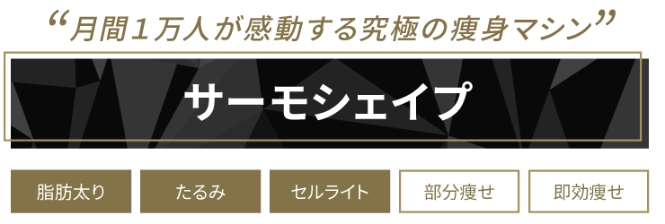 月間1万人が感動するマシン サーモシェイプ